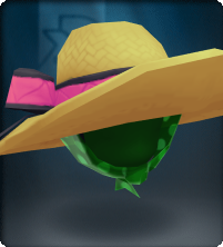 Tech Pink Straw Floppy Beach Hat-Equipped.png