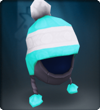 Tech Blue Pompom Snow Hat