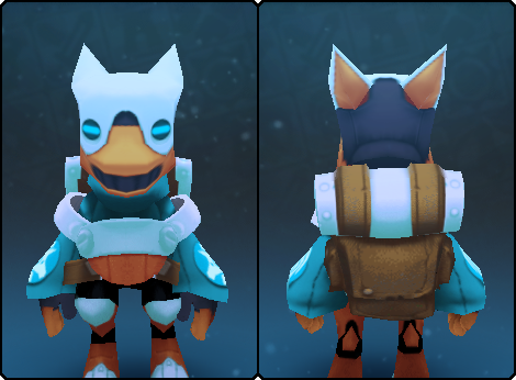Glacial Gremlin Suit in its set