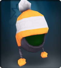 Tech Orange Pompom Snow Hat