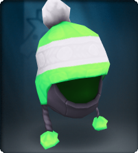 Tech Green Pompom Snow Hat