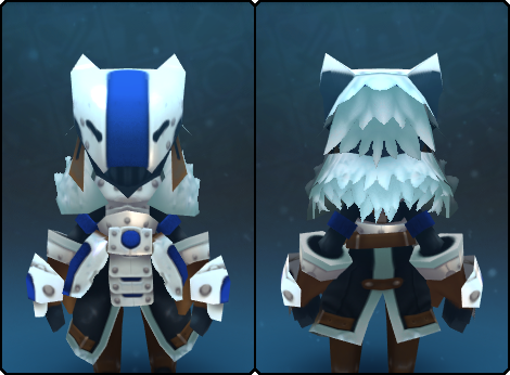 Polar Day Wolf Hood in its set