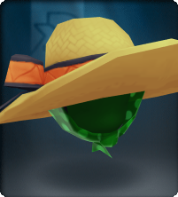 Tech Orange Straw Floppy Beach Hat-Equipped.png