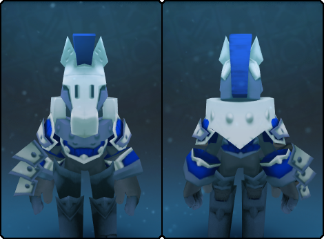 Frosty Warden Armor in its set