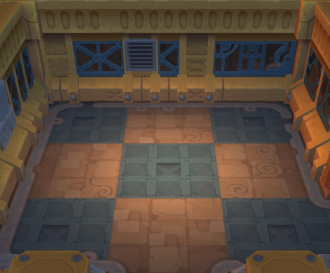 An empty Guild Hall room with mixed flooring and plenty of space for furniture!