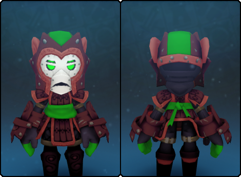 Volcanic Spiraltail Mask in its set