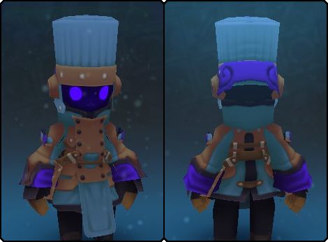 Blue Battle Chef Hat in its set