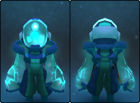 Sapphire Node Slime Mask in its set